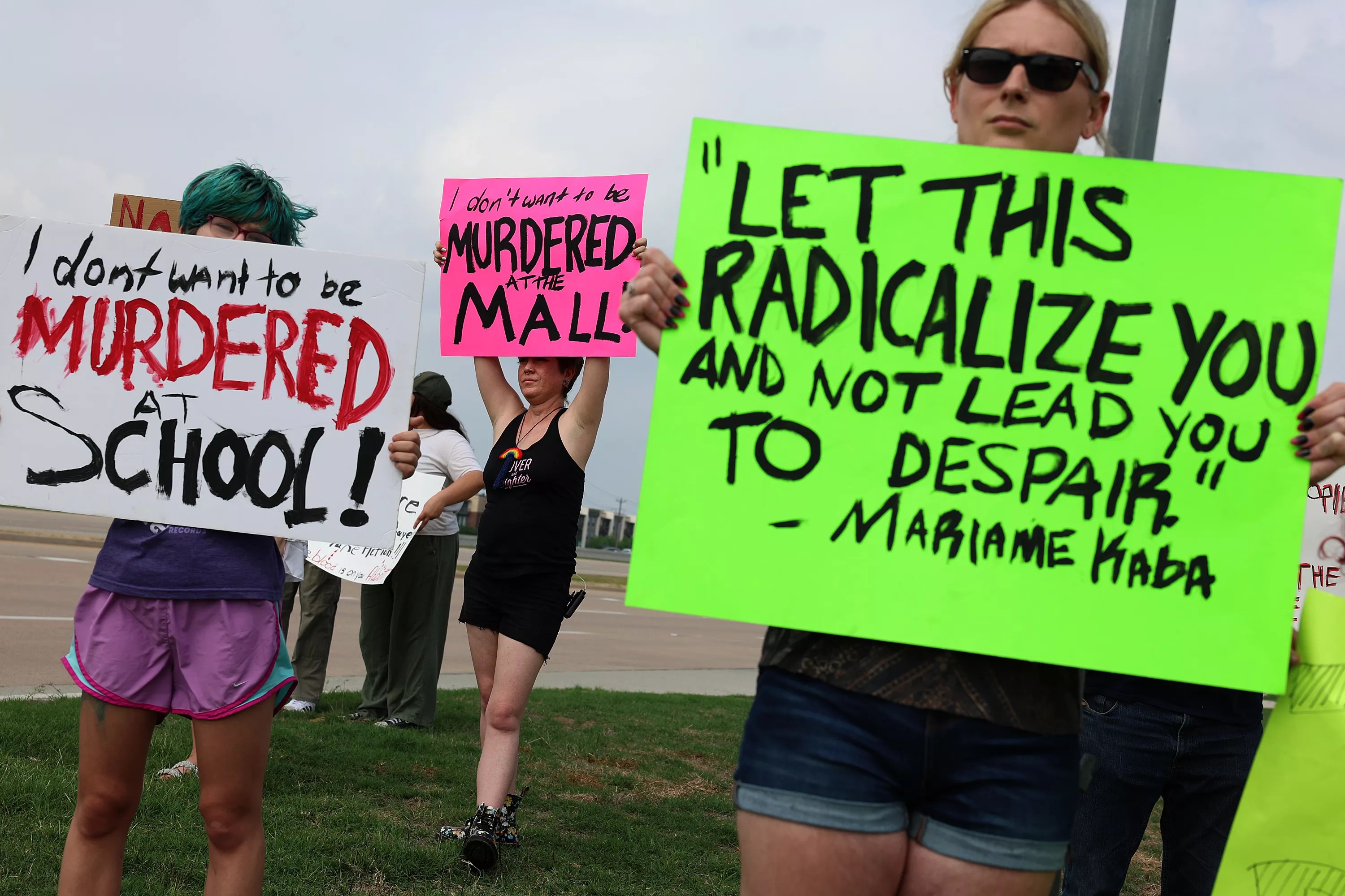 protesters rally in response to Allen, Texas shooting in May 2023