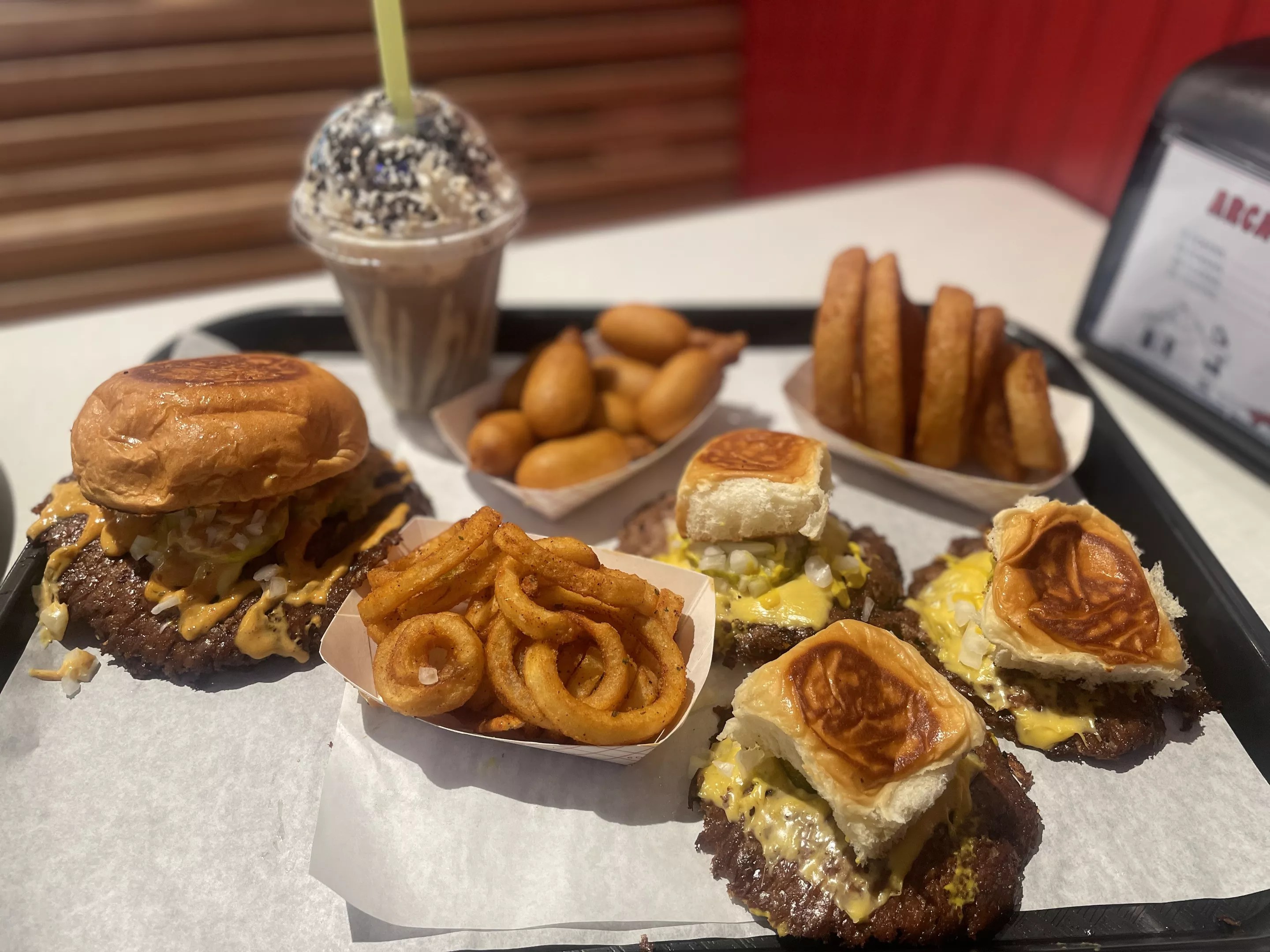 Sliders and Blues table of food