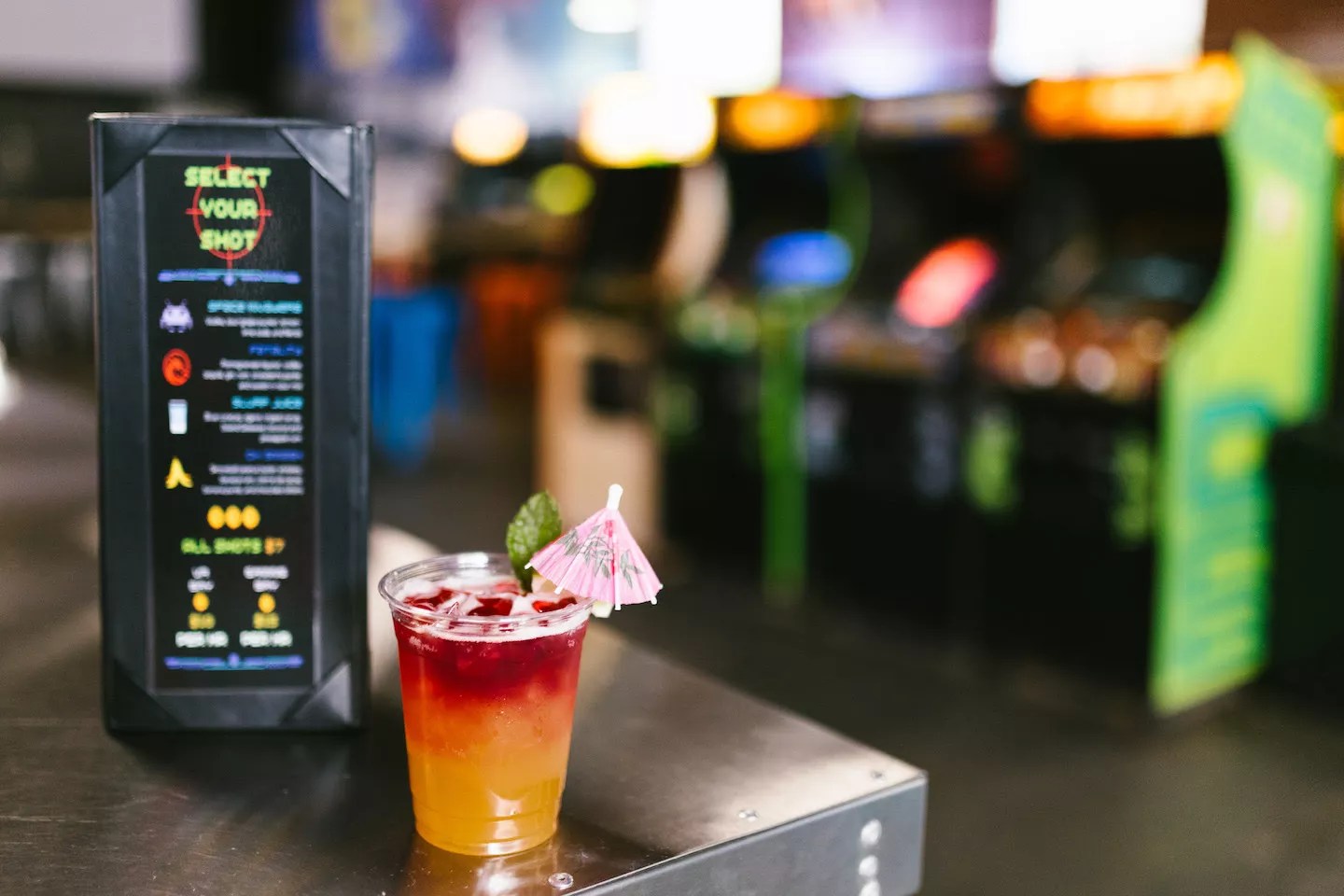 cocktail and retro games