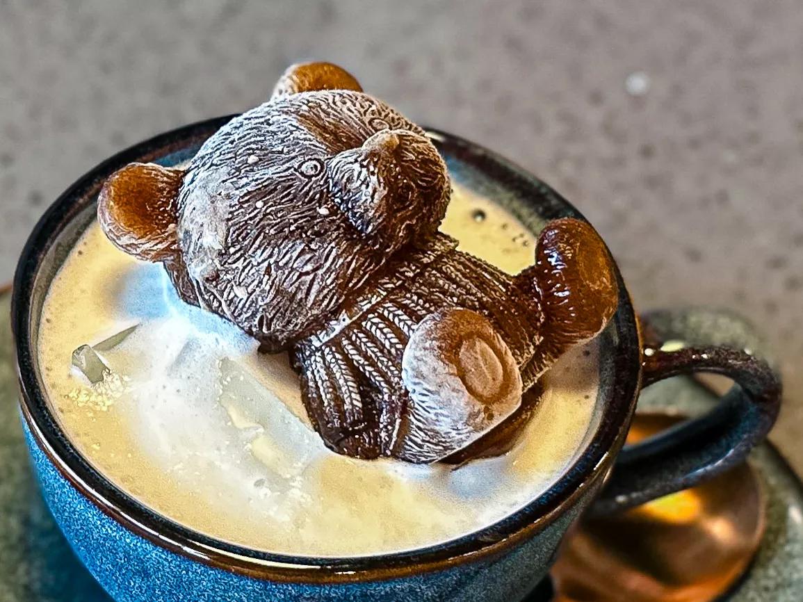 Teddy bear latter at Jubilee Cafe