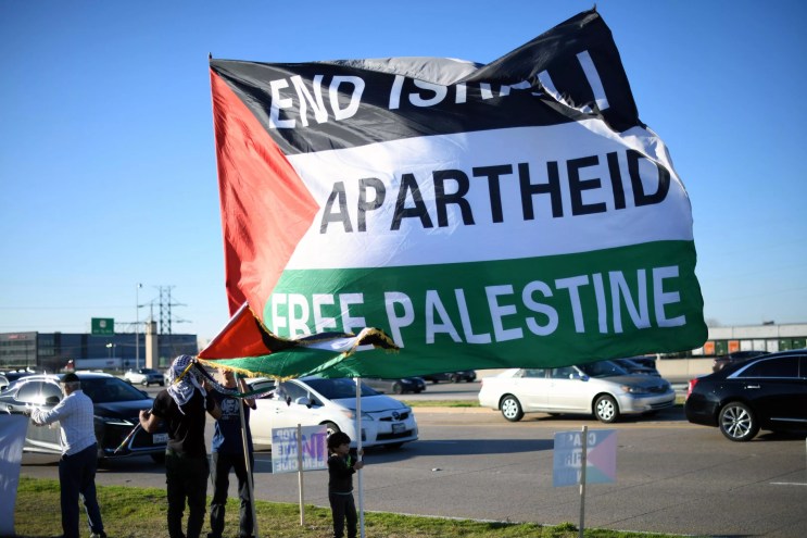 Rally for Palestine at Raytheon in Richardson