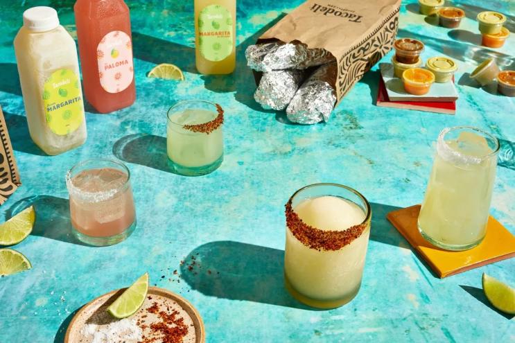 margarita and tacos from taco deli