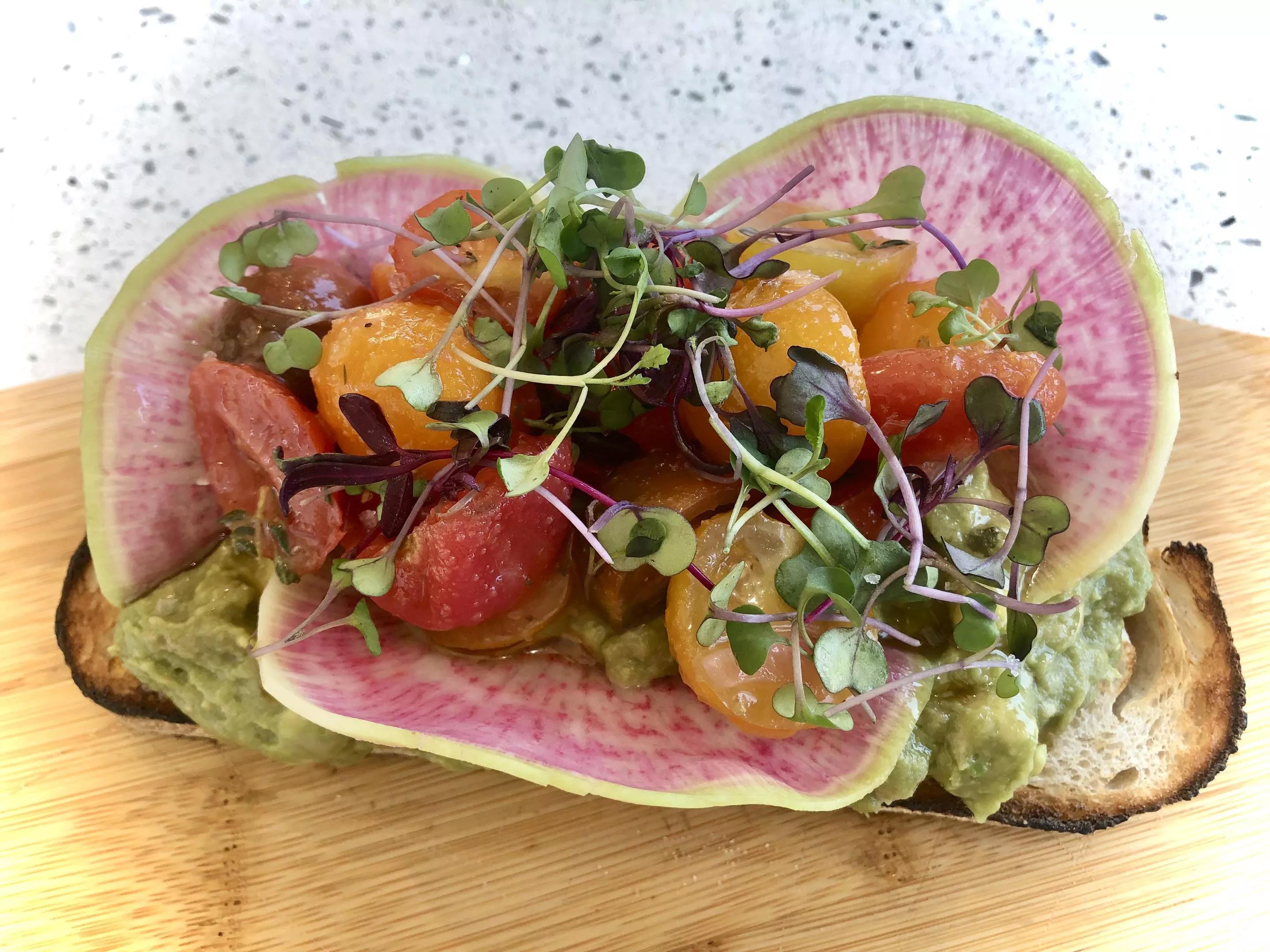 Avocado Smash toast at Toastique in Addison.