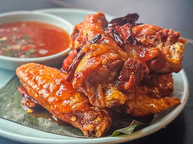 Tom yum chicken wings Indochine Bistro