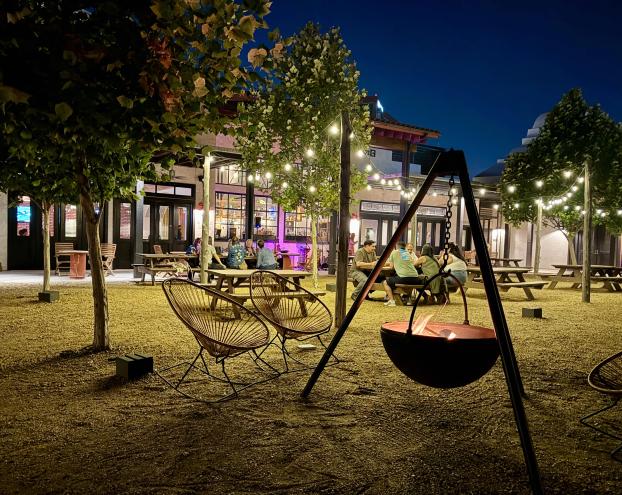 courtyard at Two Mules