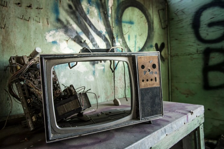 broken television