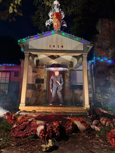 Steven Novak's Halloween display in Dallas.