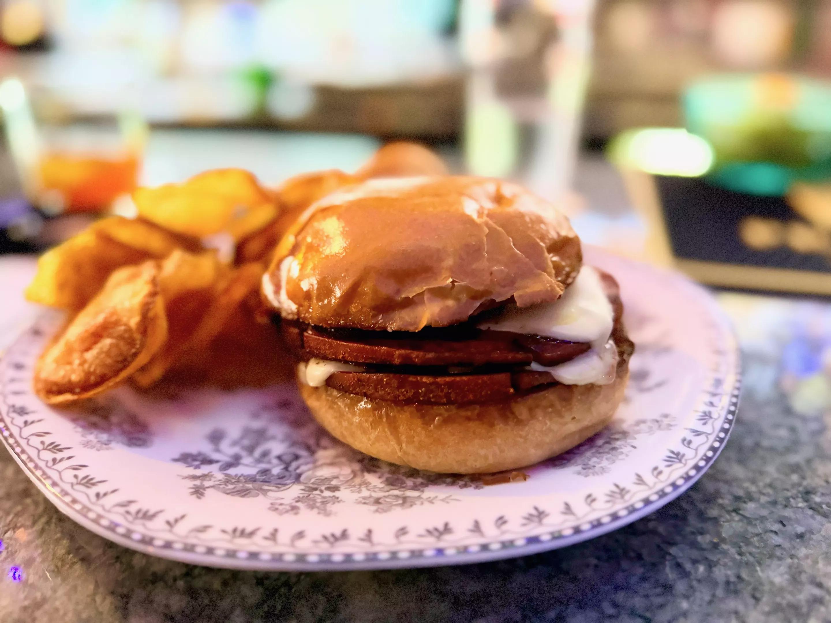 bologna sandwich at Ye Old Scarlet Pumpernickle