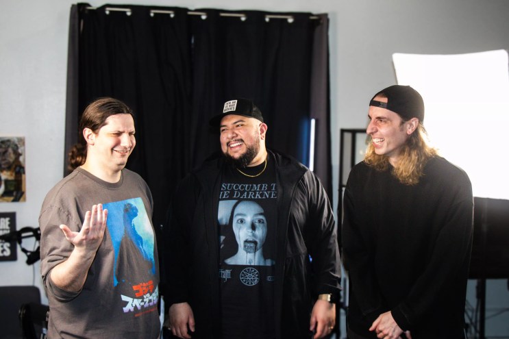 Chris Collins, Josh Rodriguez and Alex Wilshin, the hosts of the popular film podcast There Are Too Many Movies.