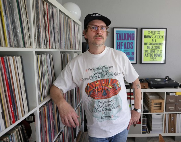 A look inside DJ Sober's vinyl collection.