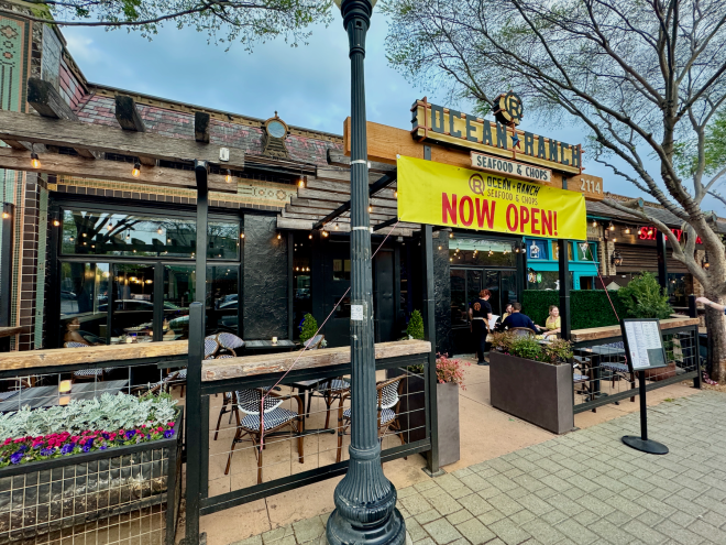 ocean ranch patio along Lower Greenville