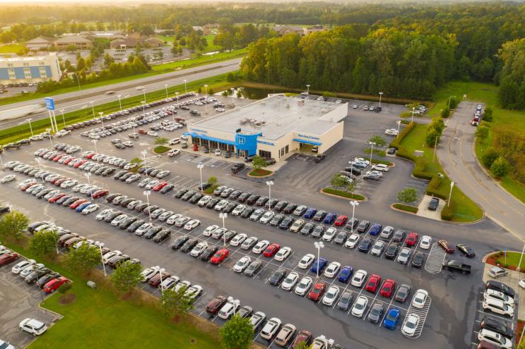 auto dealership lot