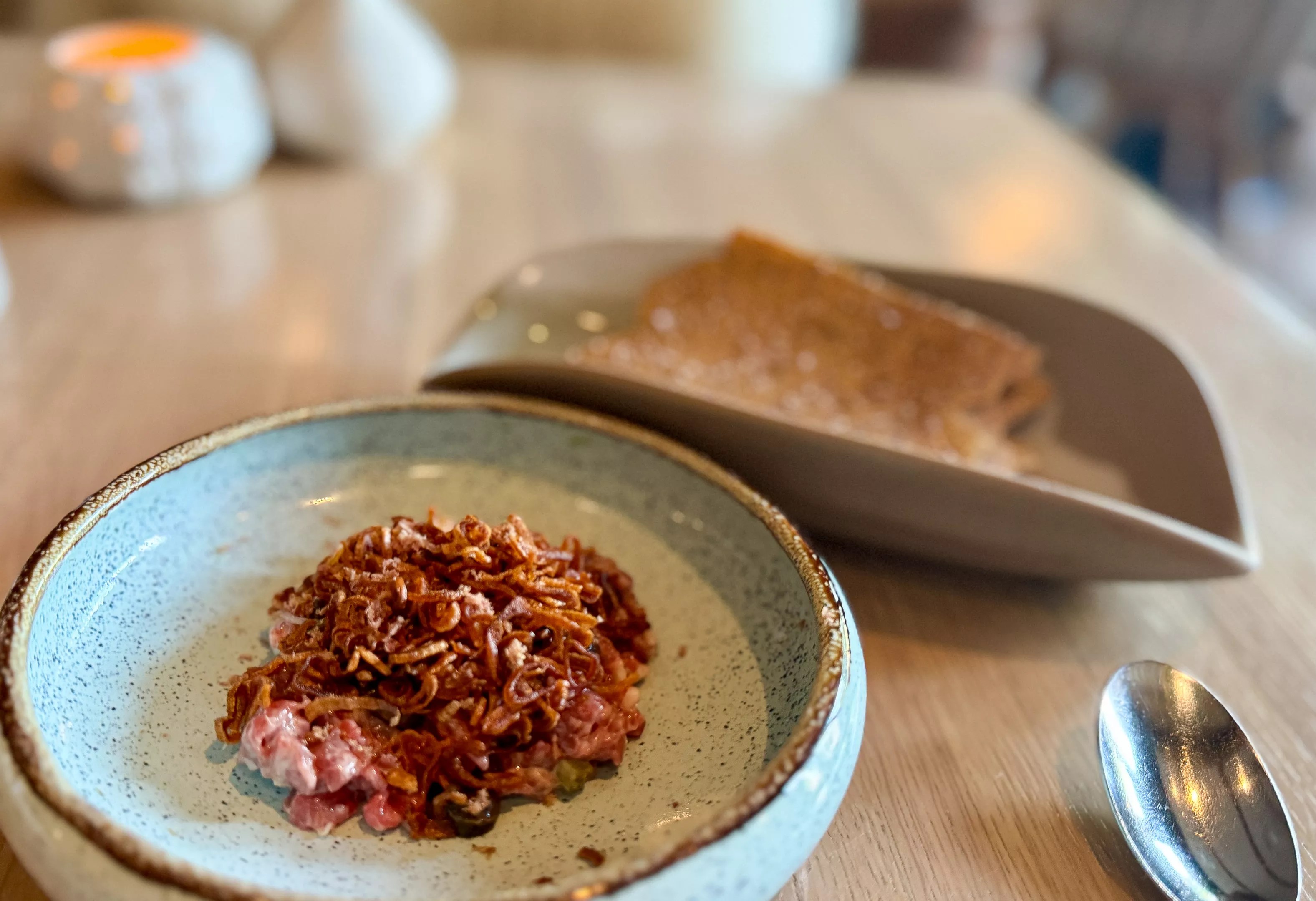 beef tartare at quarter acre.