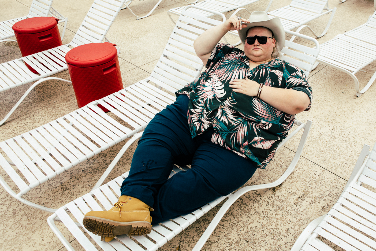 Man laying down on the beach