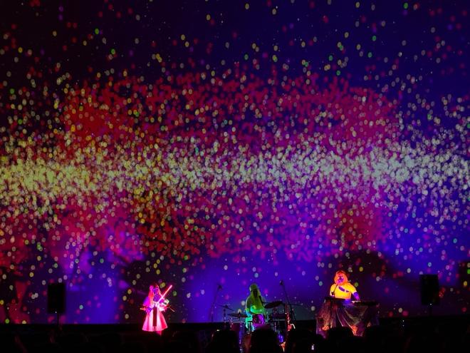 Women performing on stage
