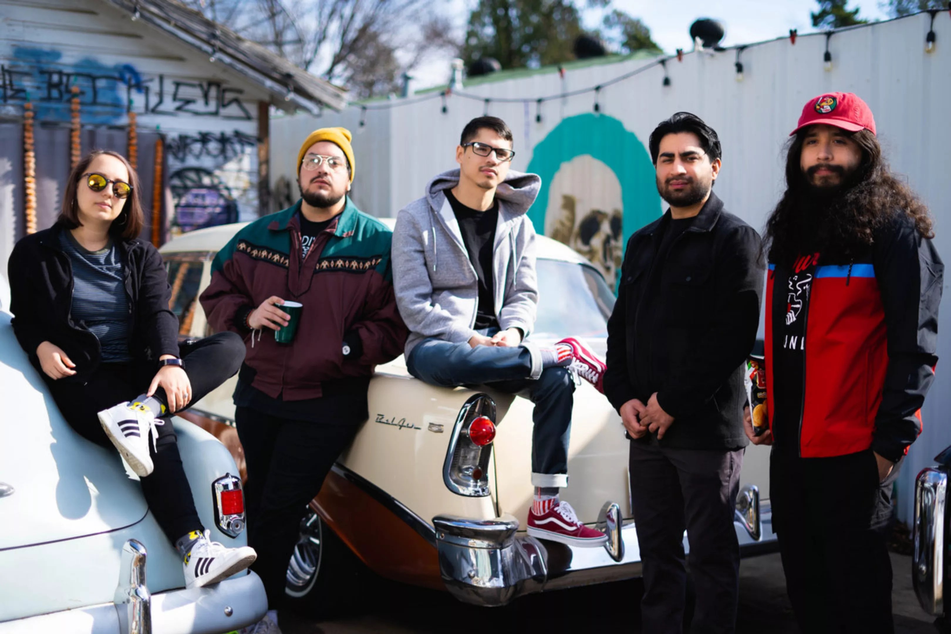 Band posing for a picture