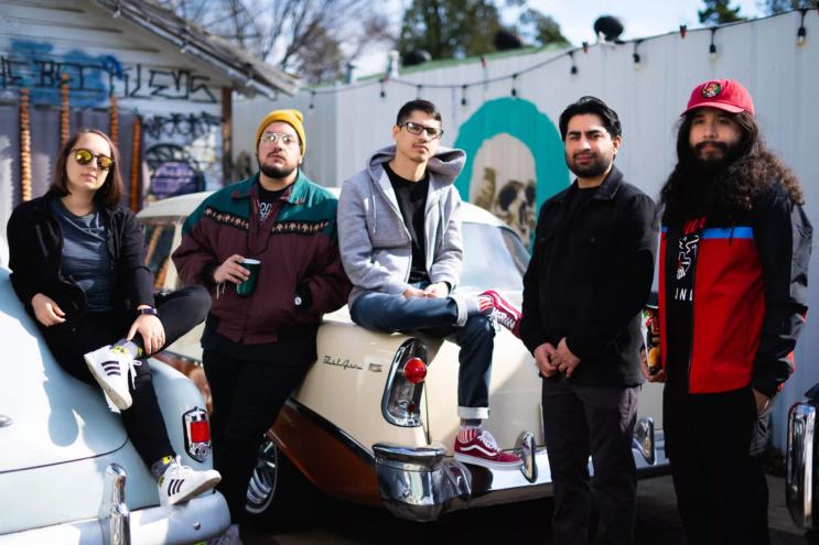 Band posing for a picture